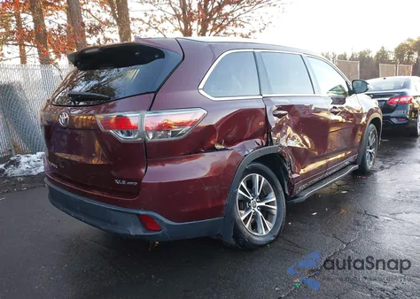 2016 Toyota Highlander Xle V6 из США, поврежденный, VIN 5TDJKRFH3GS301224
